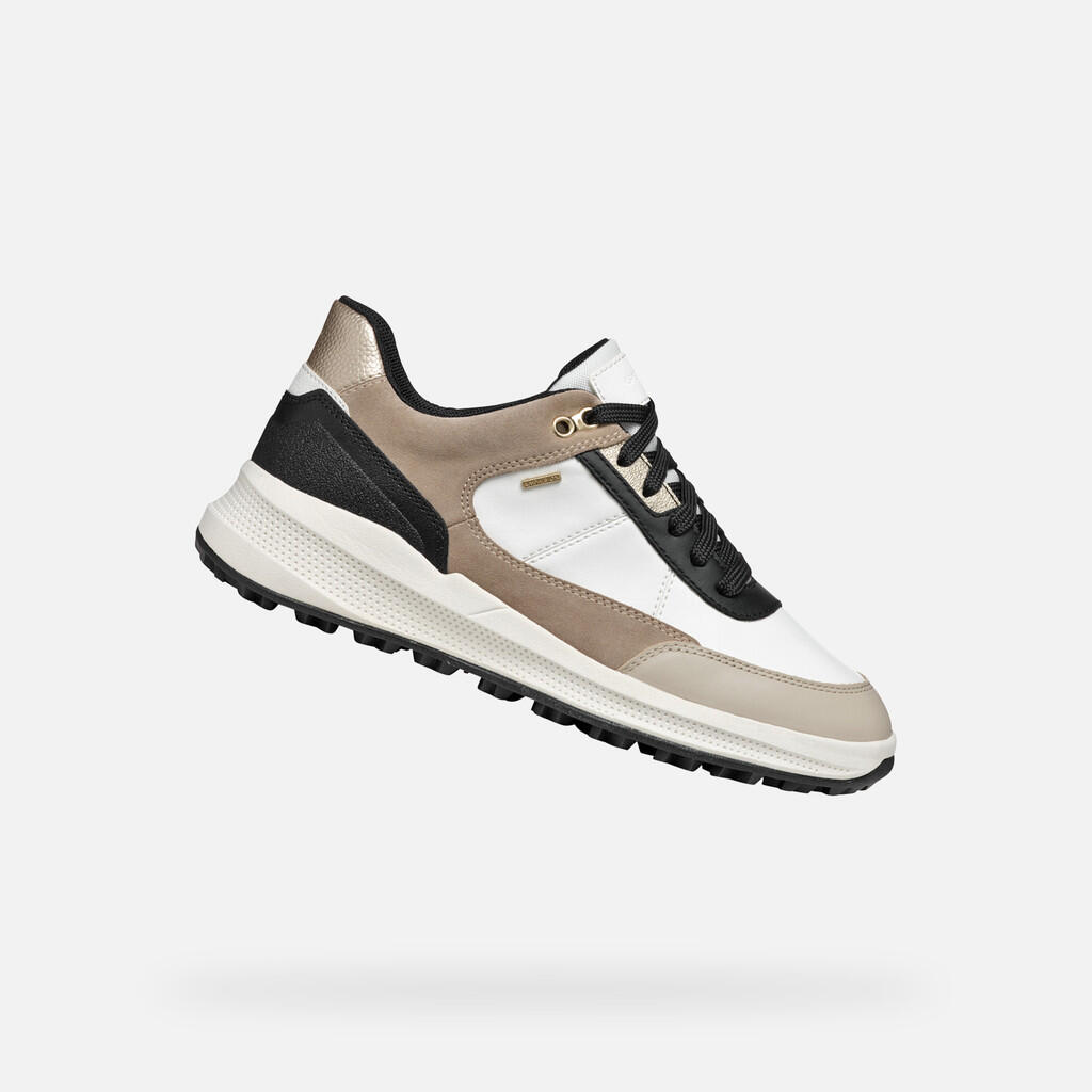 blanc / beige taupe / noir