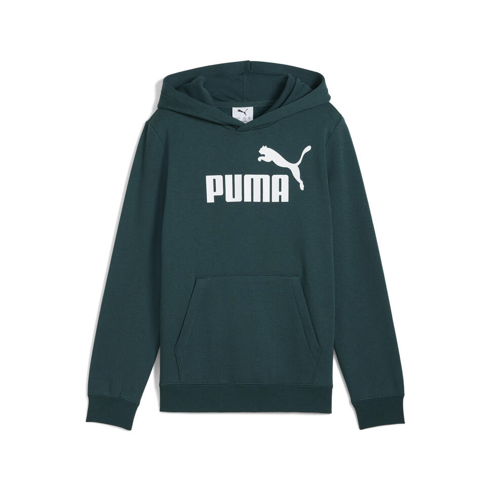 Młodzieżowa polarowa bluza z kapturem ESS z logo No. 1 PUMA Green Terrain thumbnail