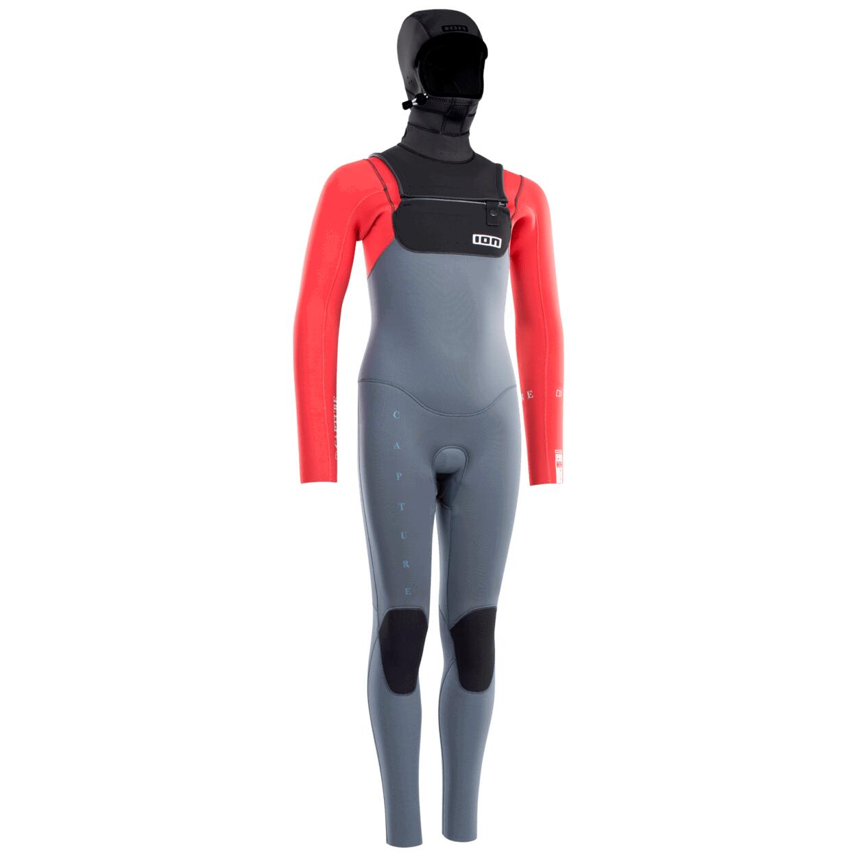 ION ION Petture 6/5 Hood Frontzip Staal Blauw/Rood