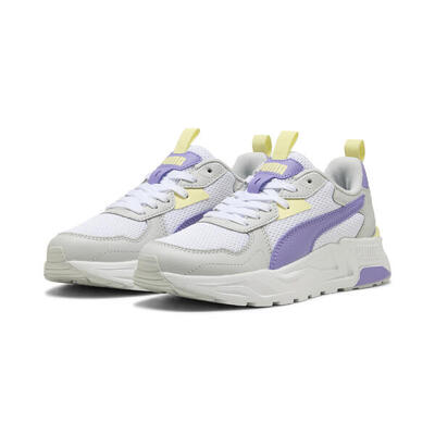 Zapatillas Trinity Lite Niño PUMA White Lavender Alert Glacial Gray Purple