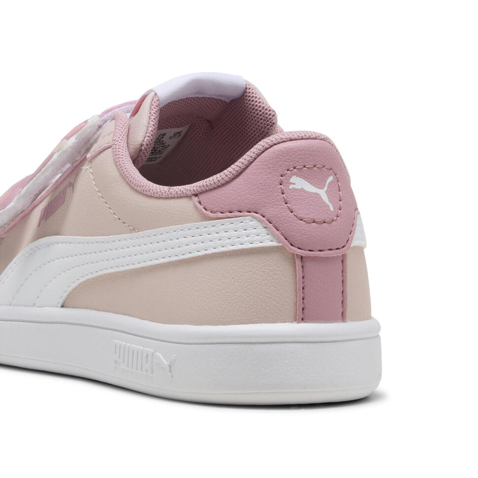 Dziecięce sneakersy PUMA Smash 3.0 Badges PUMA Mauve Mist White Pink