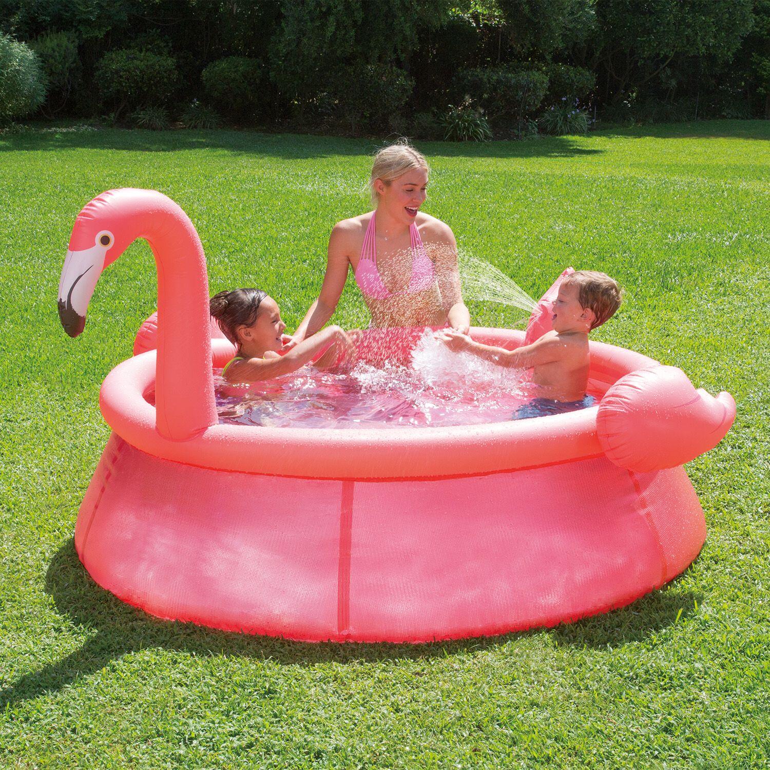 Piscine autostable flamant rose Ø 1,83 m x 51 cm SUMMER WAVES 2/3