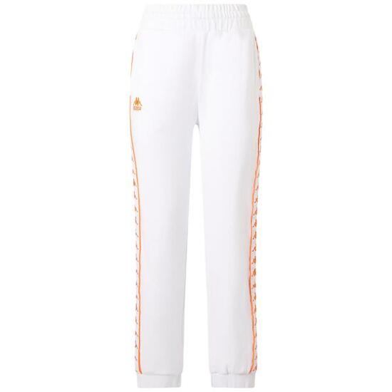 Pantaloni tuta da donna in cotone bianco da streetwear sportivo