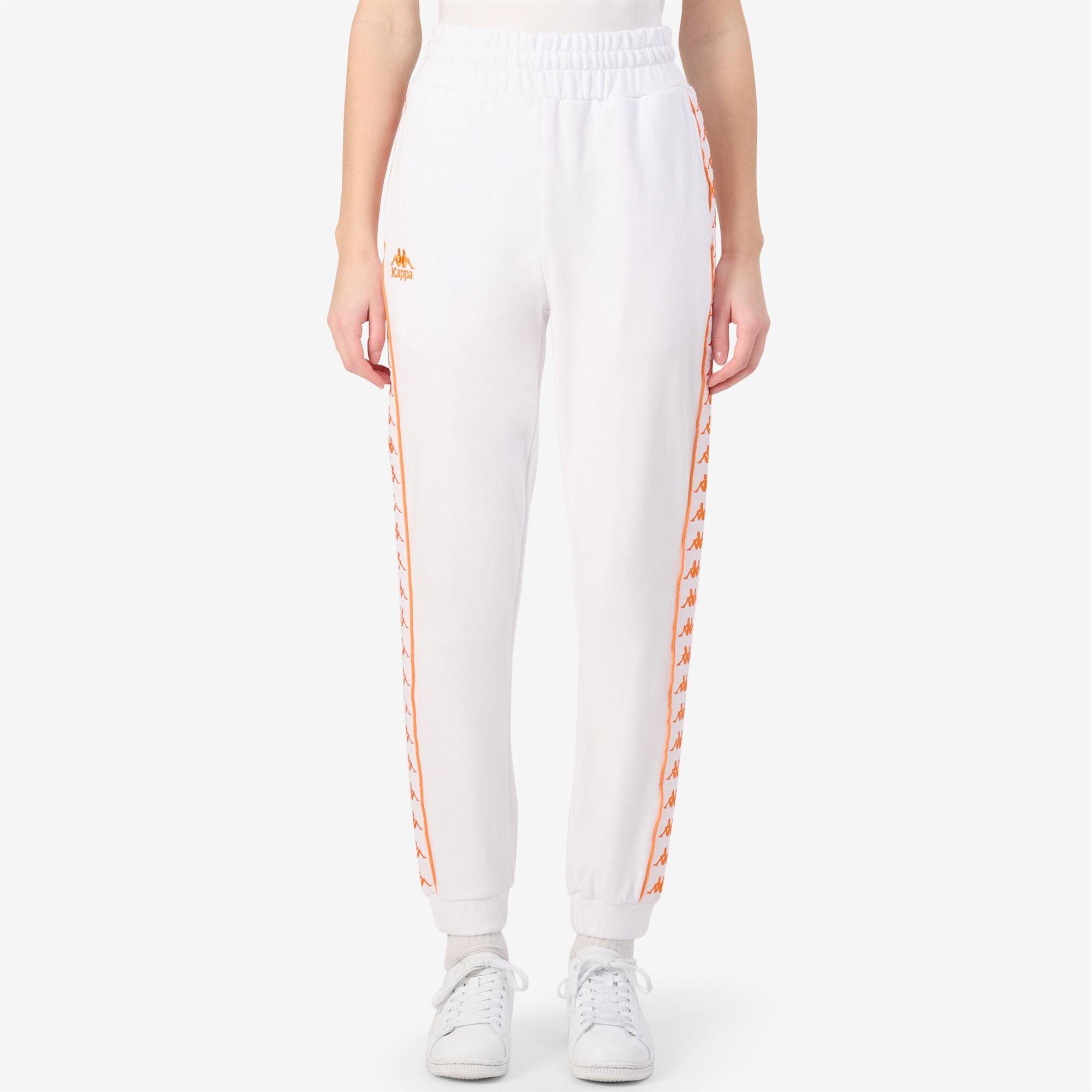 Pantaloni tuta da donna in cotone bianco da streetwear sportivo 4/7