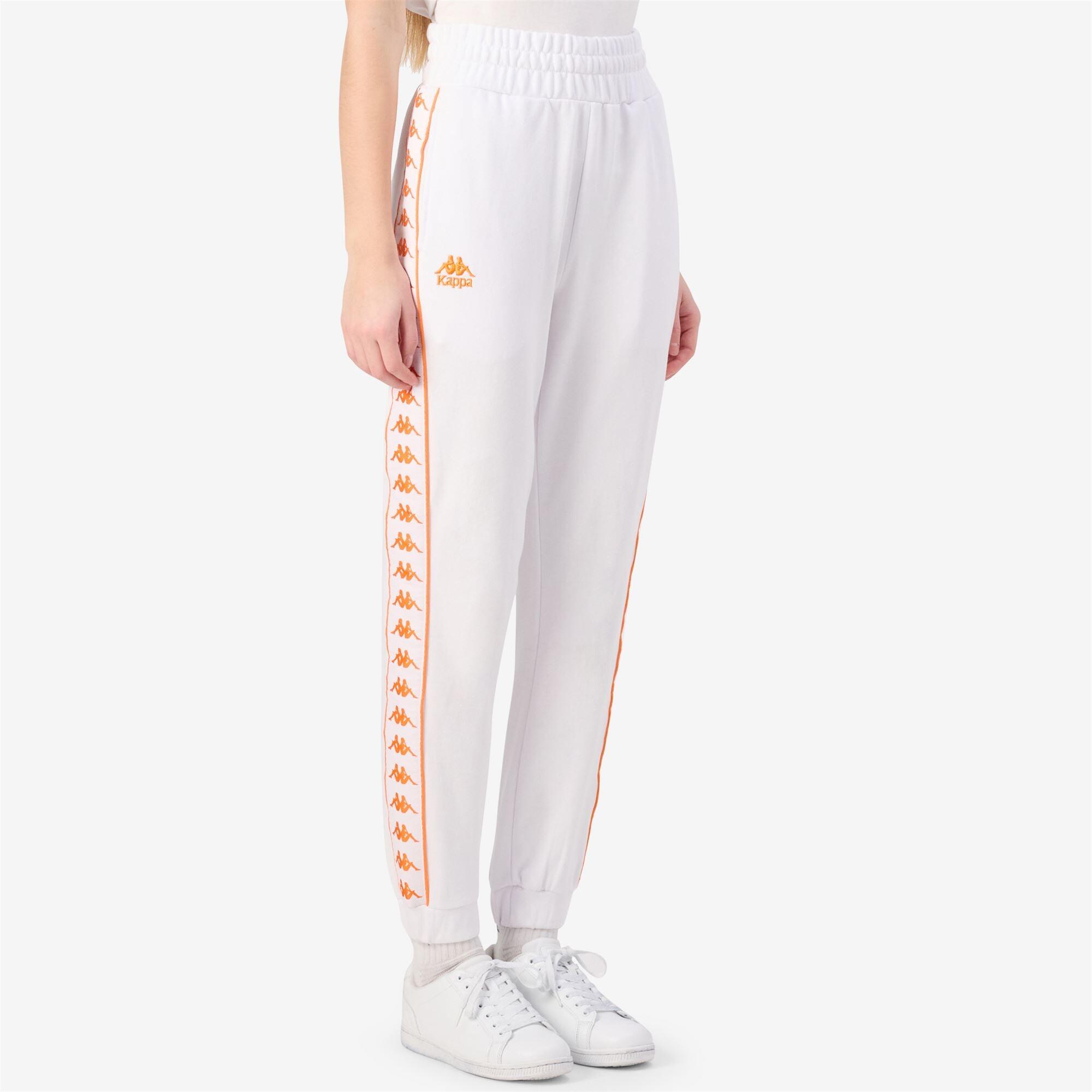 Pantaloni tuta da donna in cotone bianco da streetwear sportivo 5/7