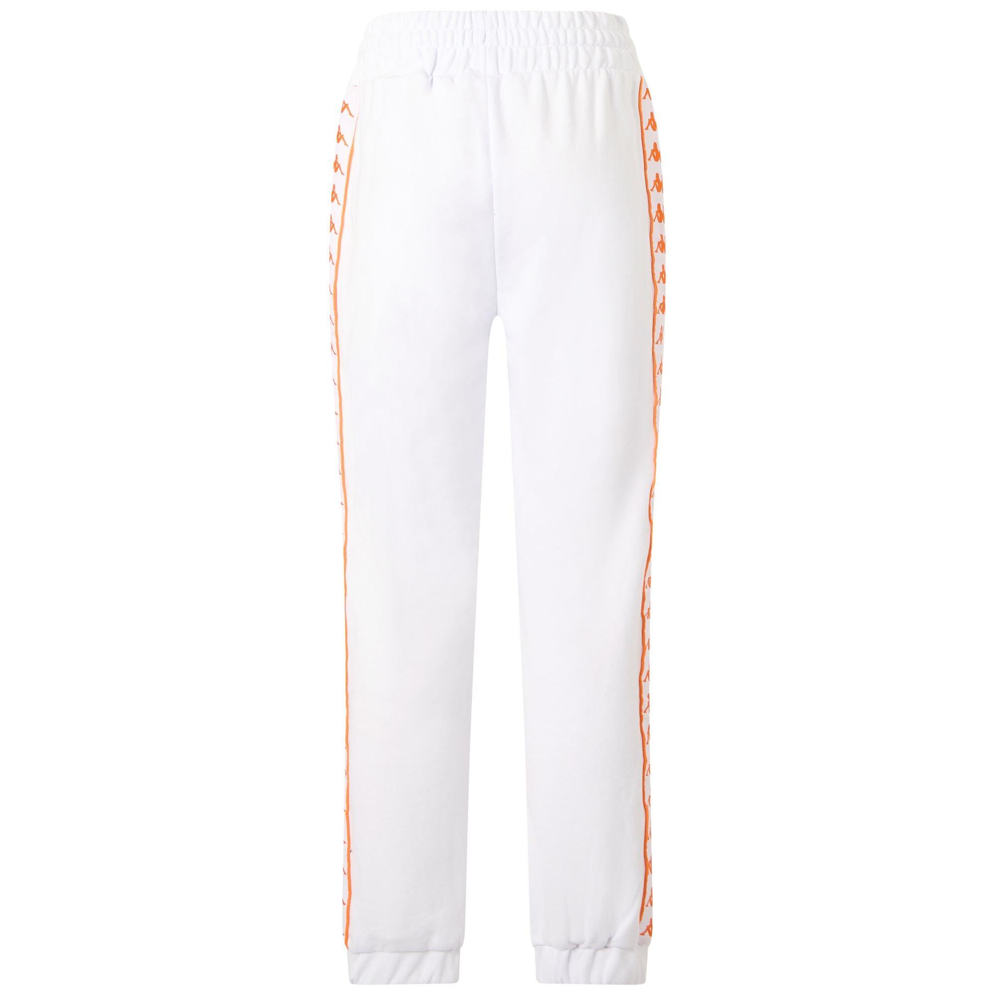 Pantaloni tuta da donna in cotone bianco da streetwear sportivo 3/7