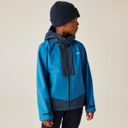 Softshell Haydenbury à capuche pour enfants, respirant et coupe-vent