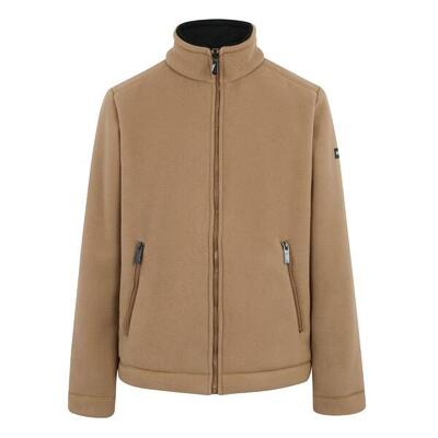 Heren garrian ii full zip fleece jacket (ijskoffie/zwart)