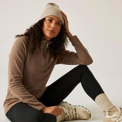 Sweethart Damen-Fleecejacke, leicht, mit halbem Reißverschluss, zum Wandern