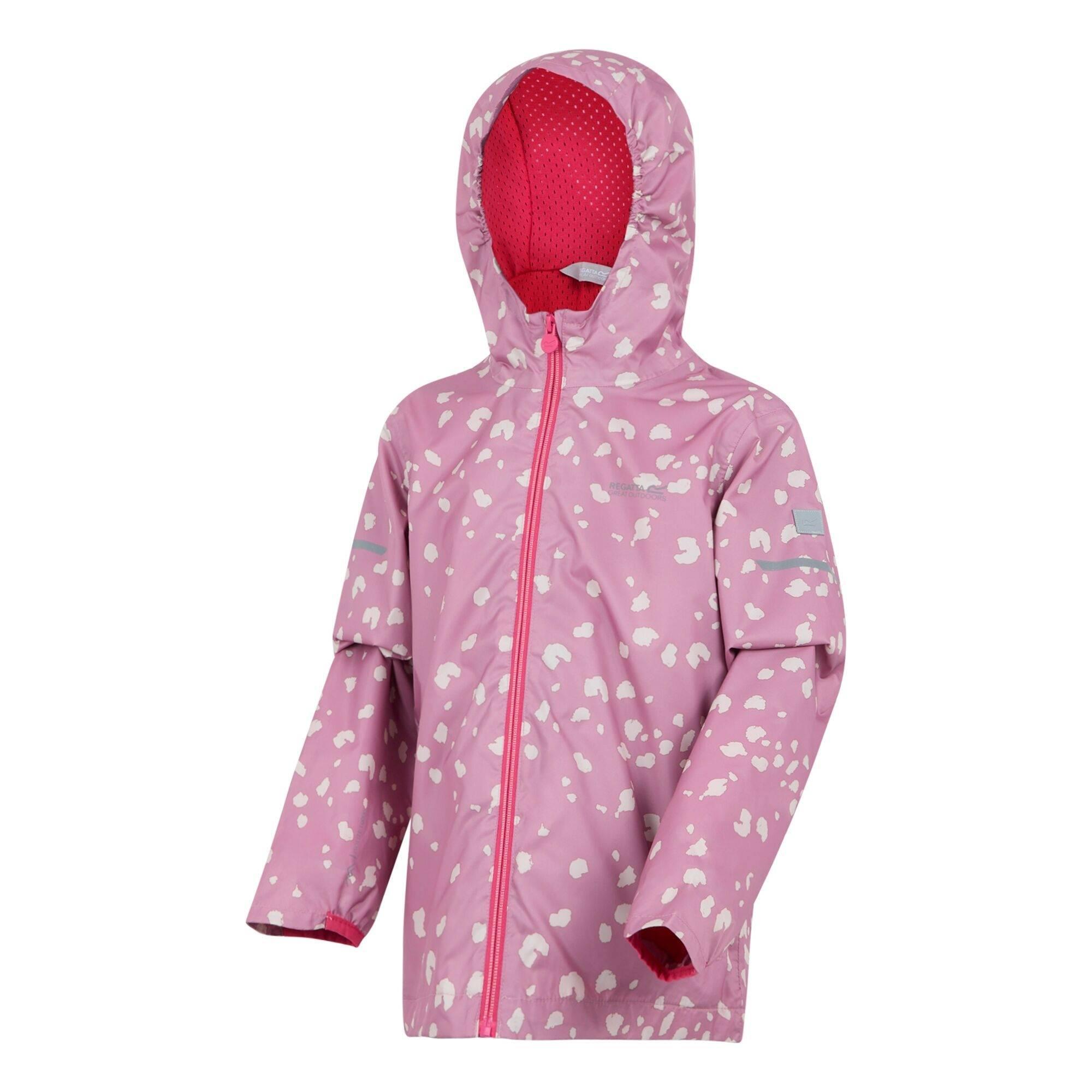 "Lever II" Jacke, wasserfest für Kinder Lila/Helles Vanillegelb/Beaujolais-Rot 3/5