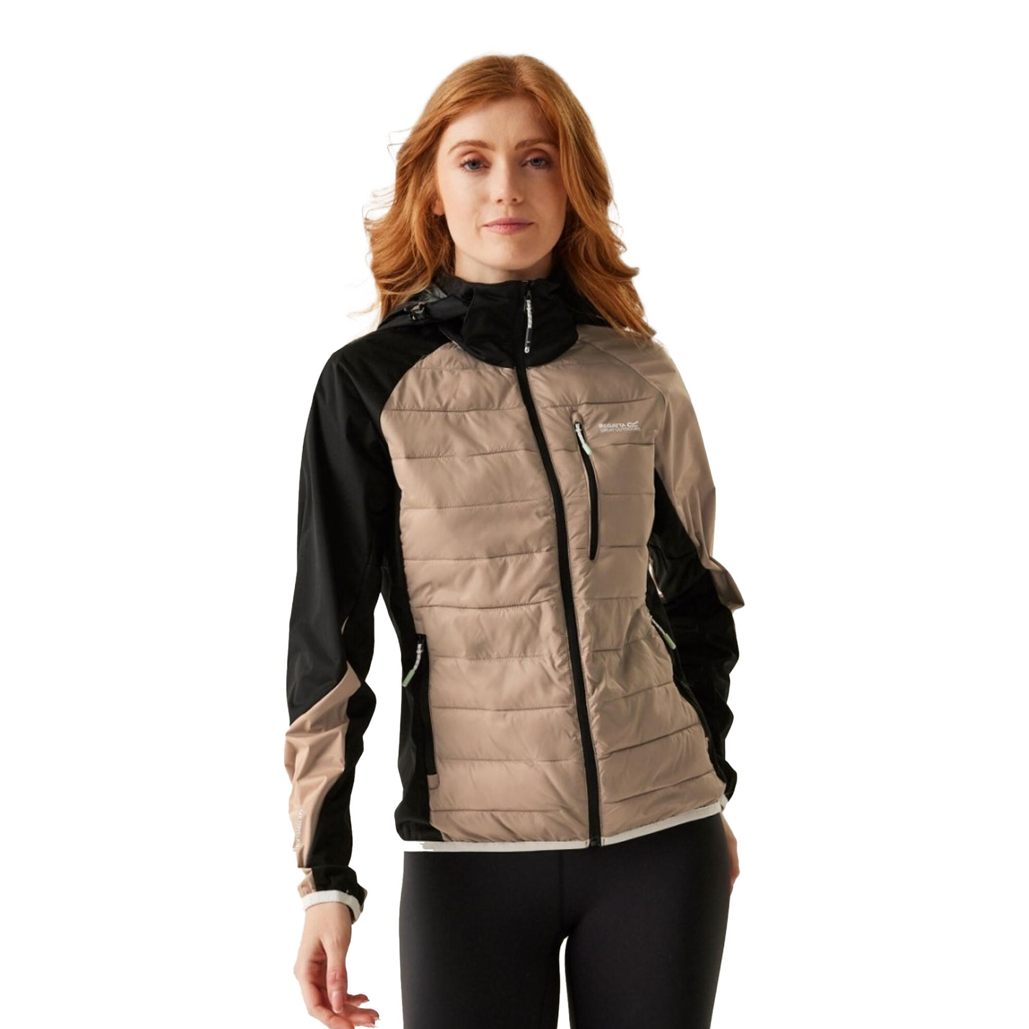 Dames Andreson Pro Hybride Jas (Warm Taupe/Zwart) 4/5