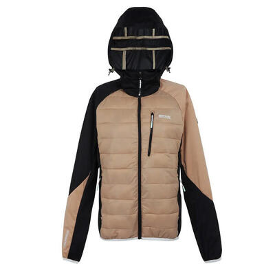 Dames andreson pro hybride jas (warm taupe/zwart)