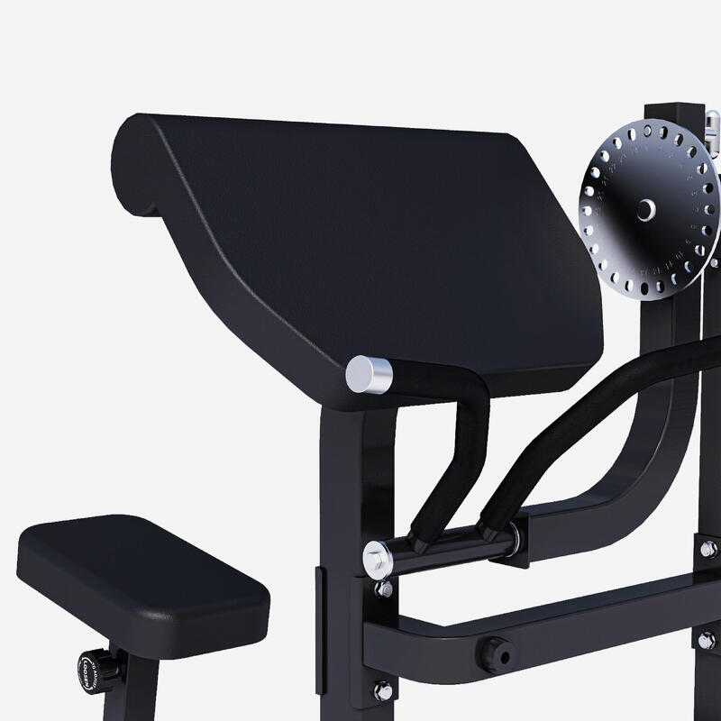 Banca Scott, banca biceps curl 2 in 1 Pro, negru, Maxxus