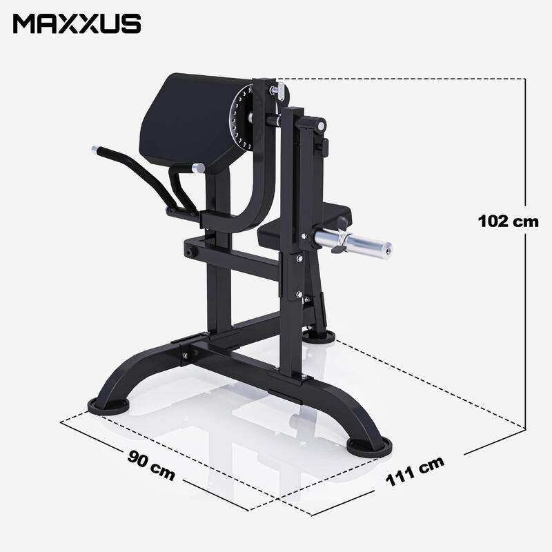 Banca Scott, banca biceps curl 2 in 1 Pro, negru, Maxxus