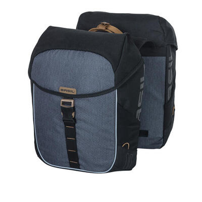 Basil Miles Doppeltasche für Fahrräder. wasserdicht. 34L. schwarz-anthrazit