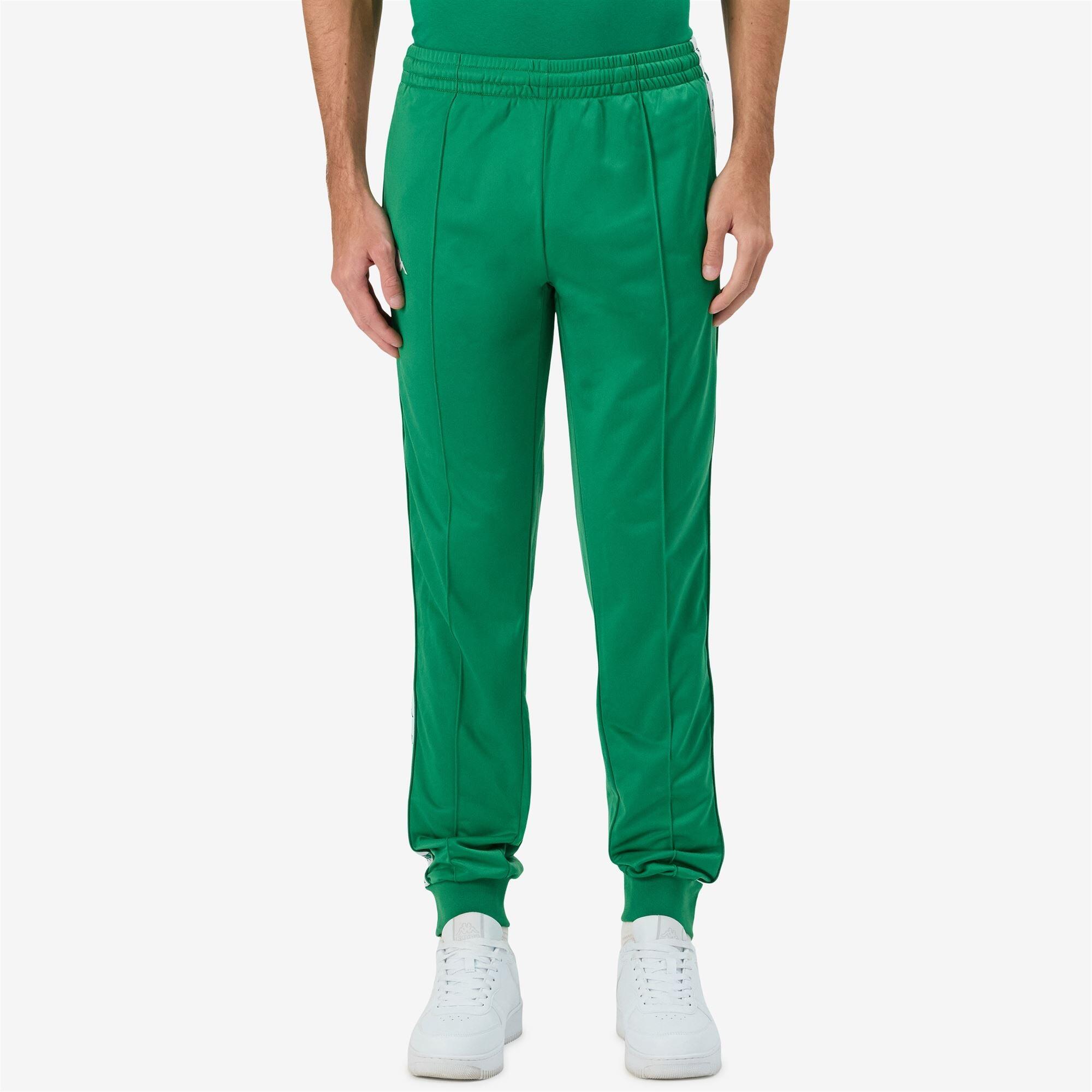 Pantaloni tuta da uomo in poliestere verde da streetwear sportivo 5/7