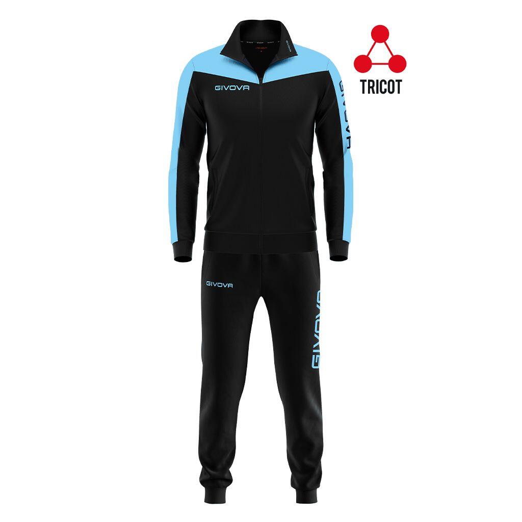 GIVOVA Givova Roma Sportset Schwarz-Blau L - Atmungsaktiv und Nachhaltig