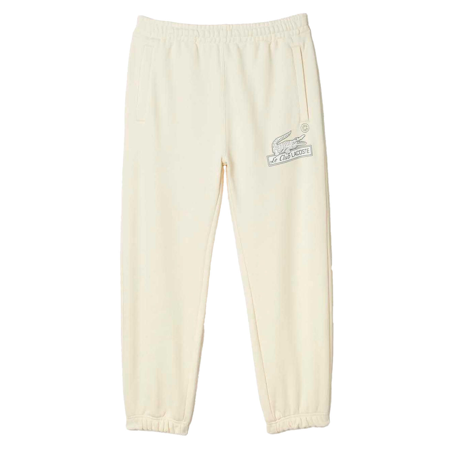 LACOSTE Mens Cotton Jogging Bottoms (Cream)