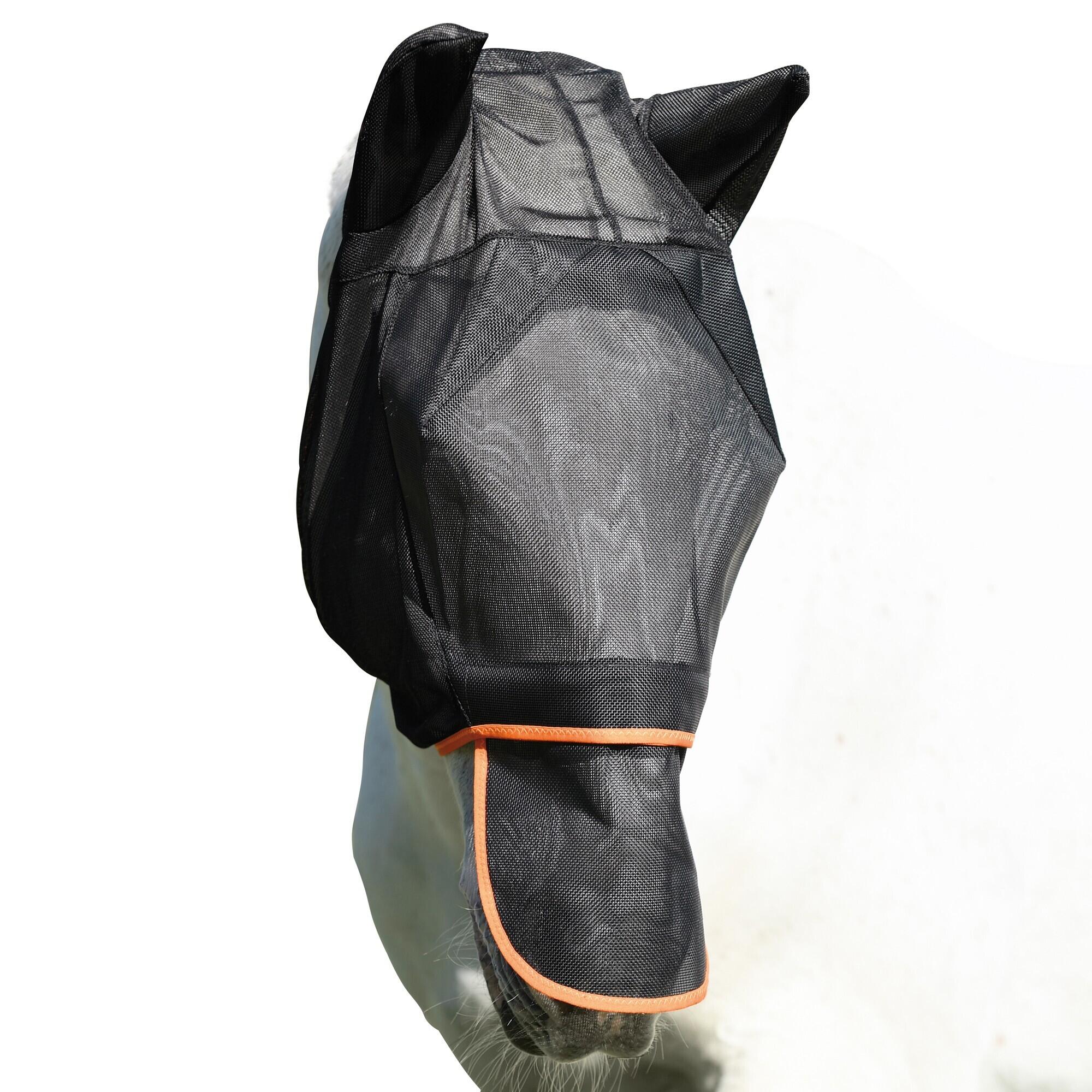 Equilibrium - Bonnet Anti-mouches Pour Cheval Et Uv Max Equilibrium - Bonnet Cheval - Noir - S - Decathlon