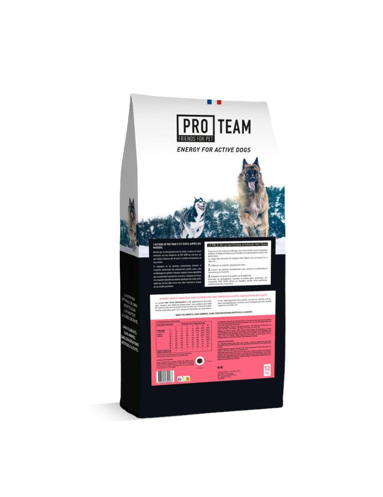 Croquettes chiot au poulet et agneau - Pro Team Croissance 4000 - 12KG 2/4