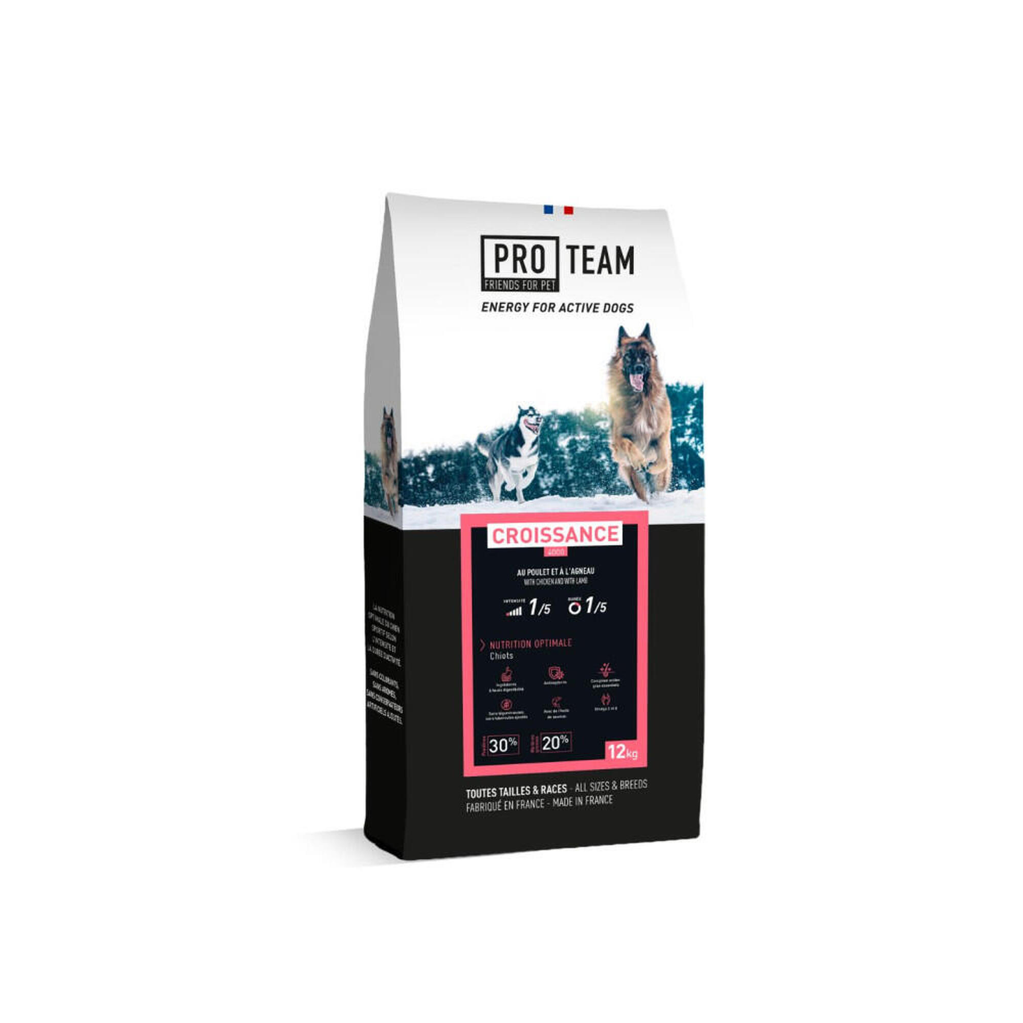Pro Team - Croquettes Chiot Au Poulet Et Agneau - Pro Team Croissance 4000 - Croquette - 12 Kg - Decathlon