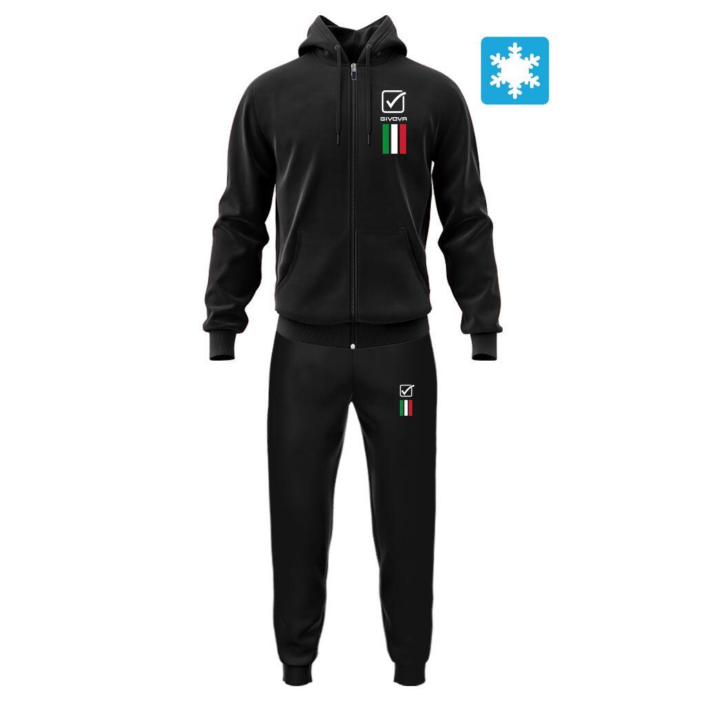 Givova Italia 101 Hooded Tracksuit for Men in Fleece – 2XS