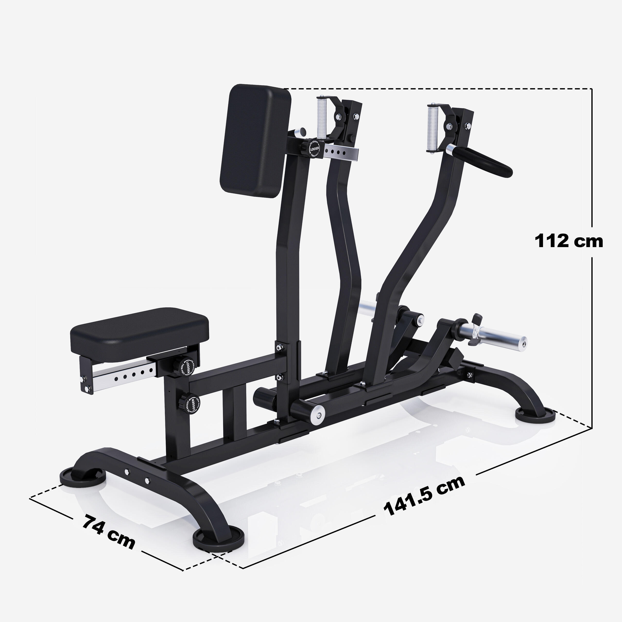 Rameur Appartement - Station Musculation, Rowing Machine 140x96x110cm, Max 200kg 2/7