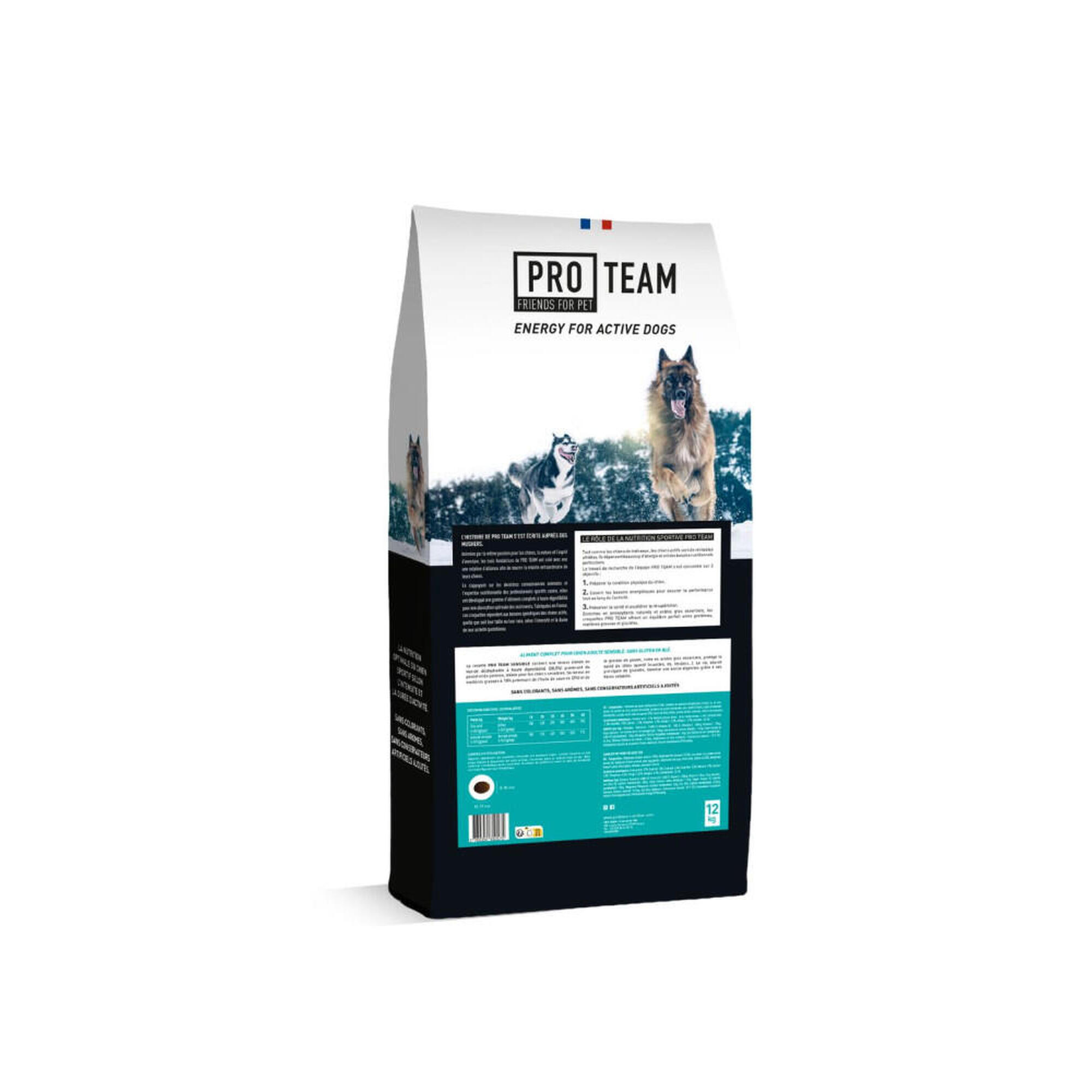 Croquettes chien adulte actif sensible poulet et poisson- Pro Team Sensible 3900
