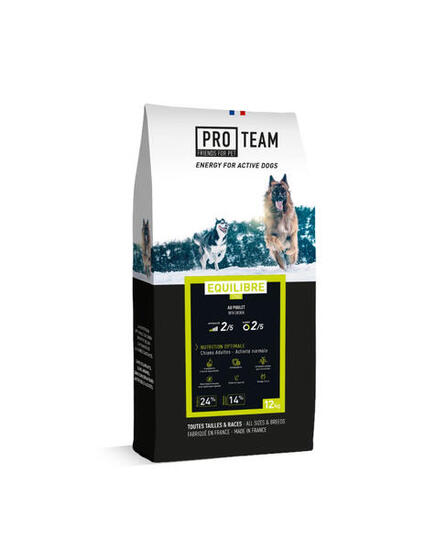 Croquettes chien adulte poulet - Pro Team Equilibre 3700 - 12KG