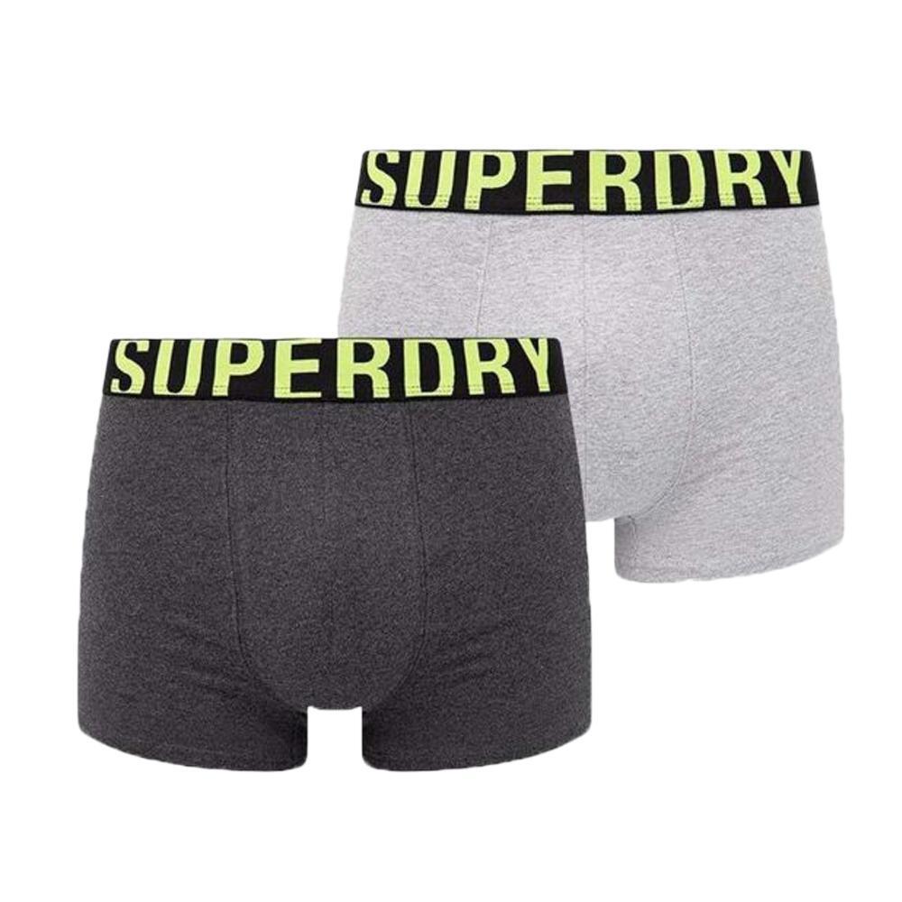 Superdry Men's Grey & Yellow Boxers - 2 Pack M3110345A