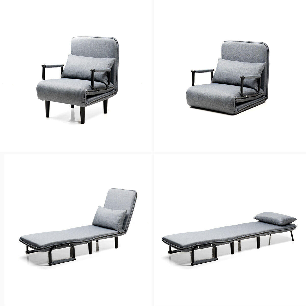 Sofá-cama individual convertível 4 em 1 innovagoods aço