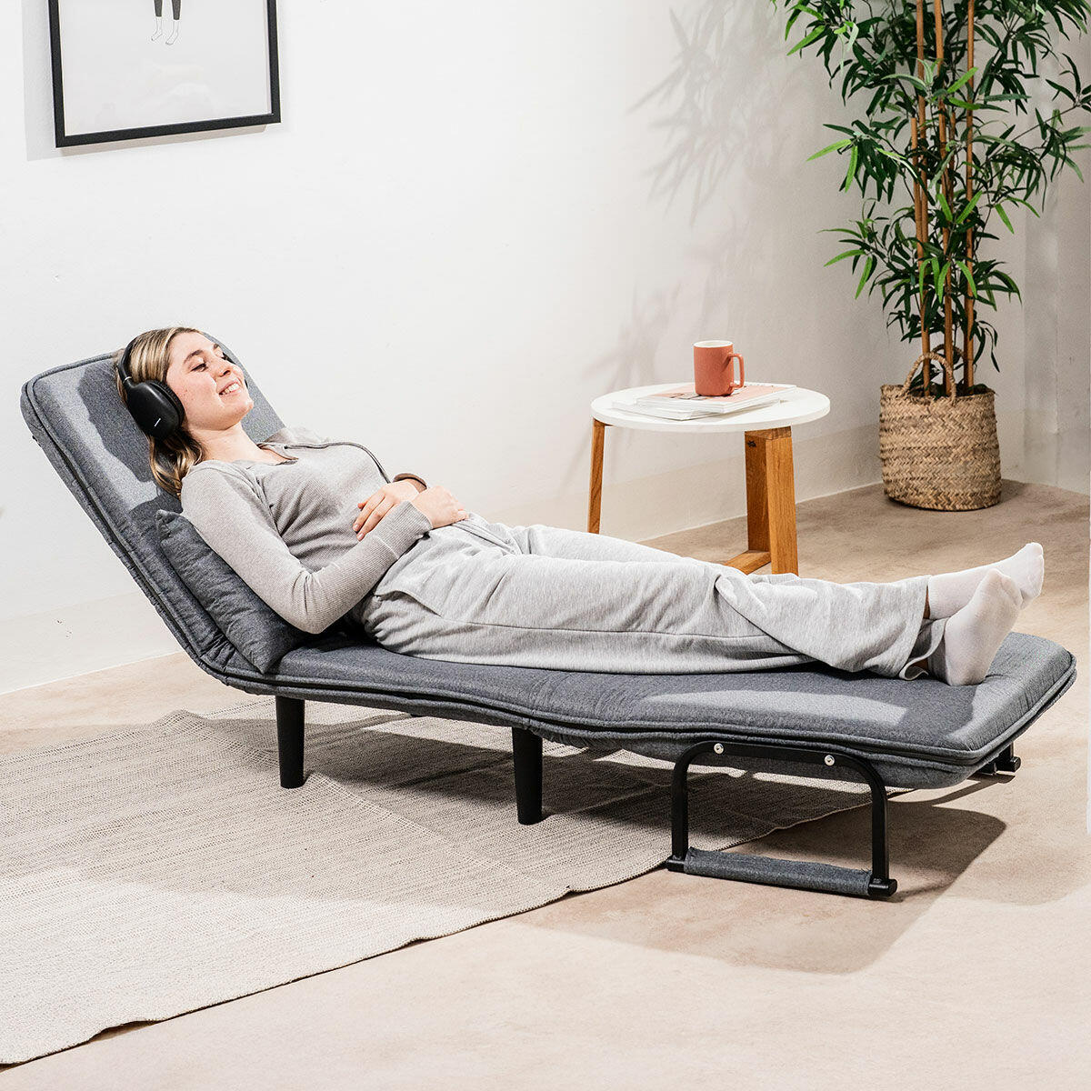 4-in-1 Convertible Single Sofa Bed InnovaGoods Steel 5/5