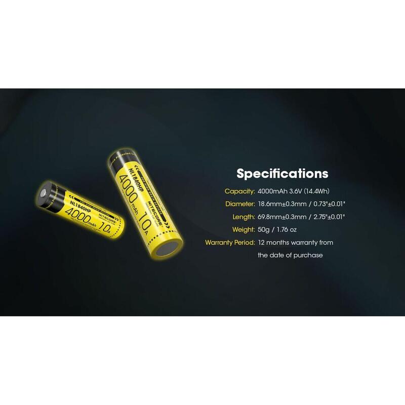 Baterii Reîncărcabile Nitecore NT-NL1840HP 18650