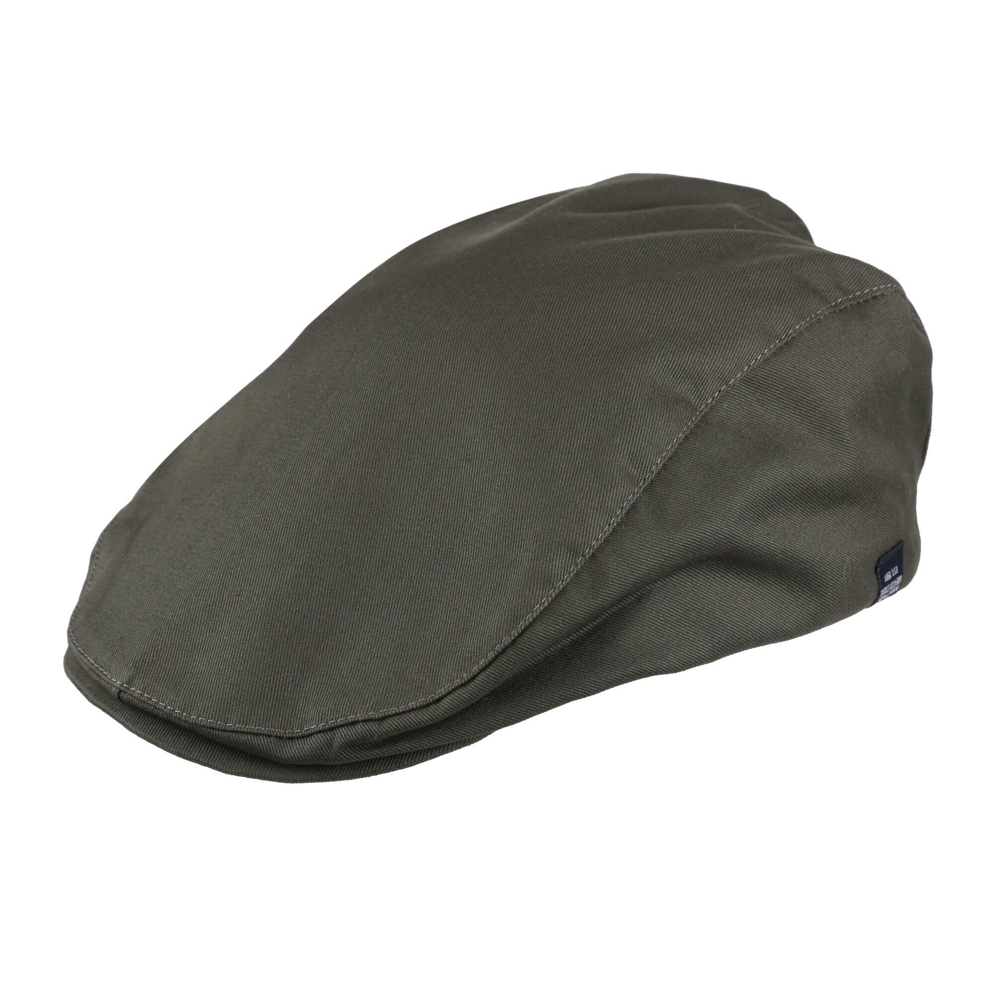 Mens Sadaka Flat Cap (Dark Khaki) 1/4