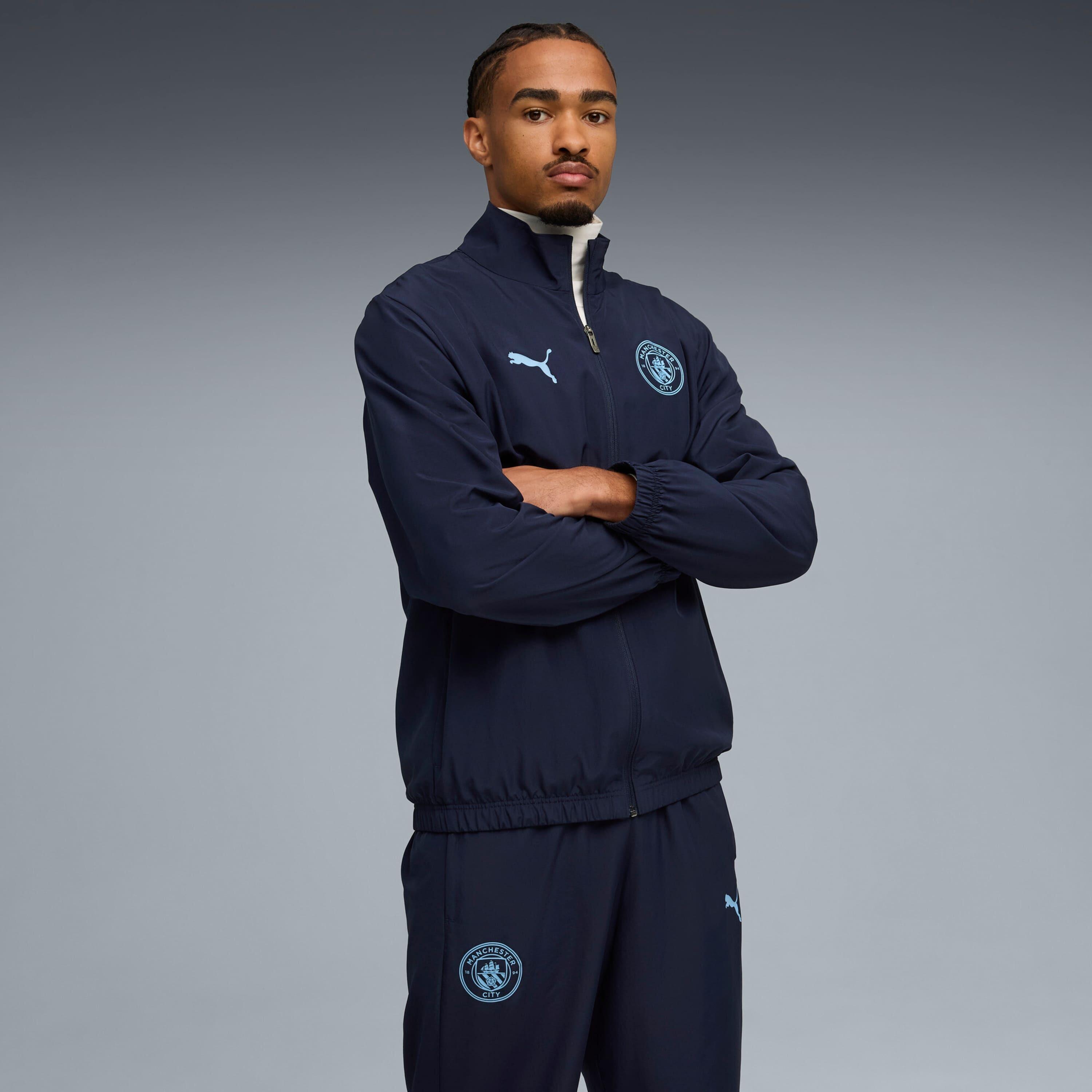 MANCHESTER CITY ジャージ Lサイズ ネイビー Manchester City Tracksuit Woven 2025/26 - Decathlon