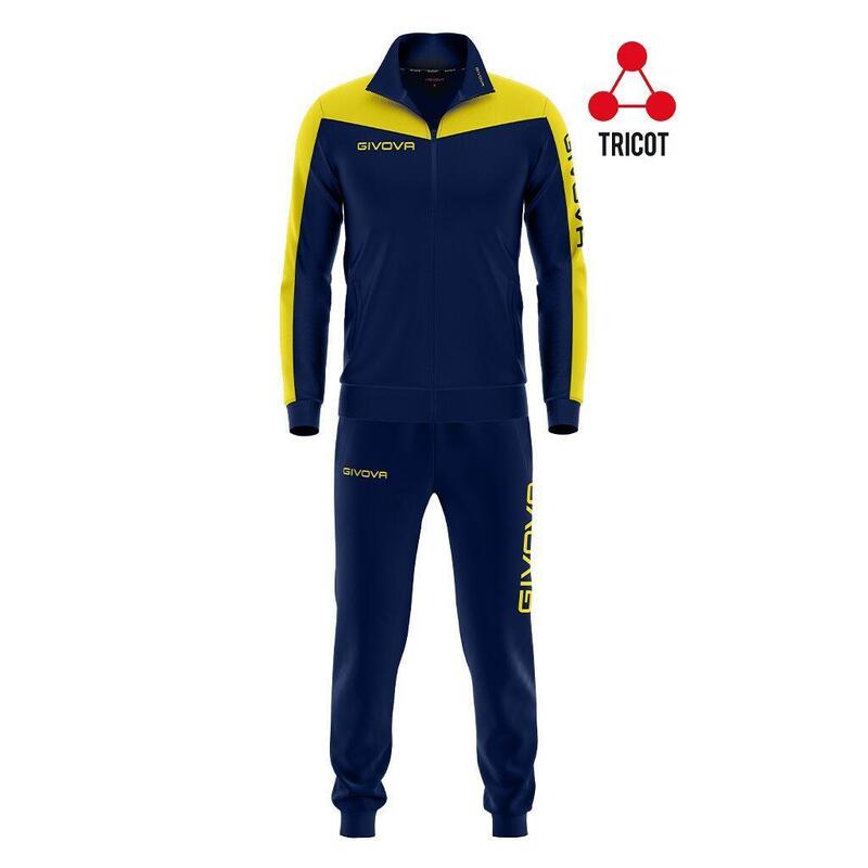Unisex Sportset Givova Roma 4XL - Ademend Blauw en Geel