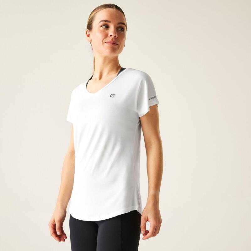 Wandershirt Vigilant Tee Freizeit Damen White Ohne Atmungsaktiv DARE 2B