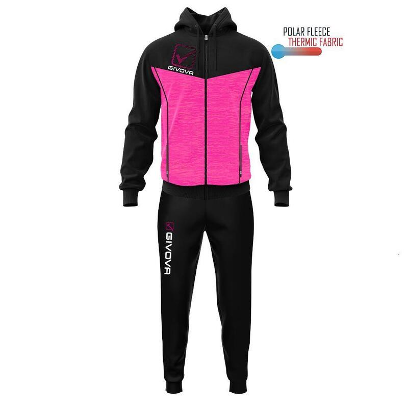 Tute complete uomo givova rosa fluo/nero