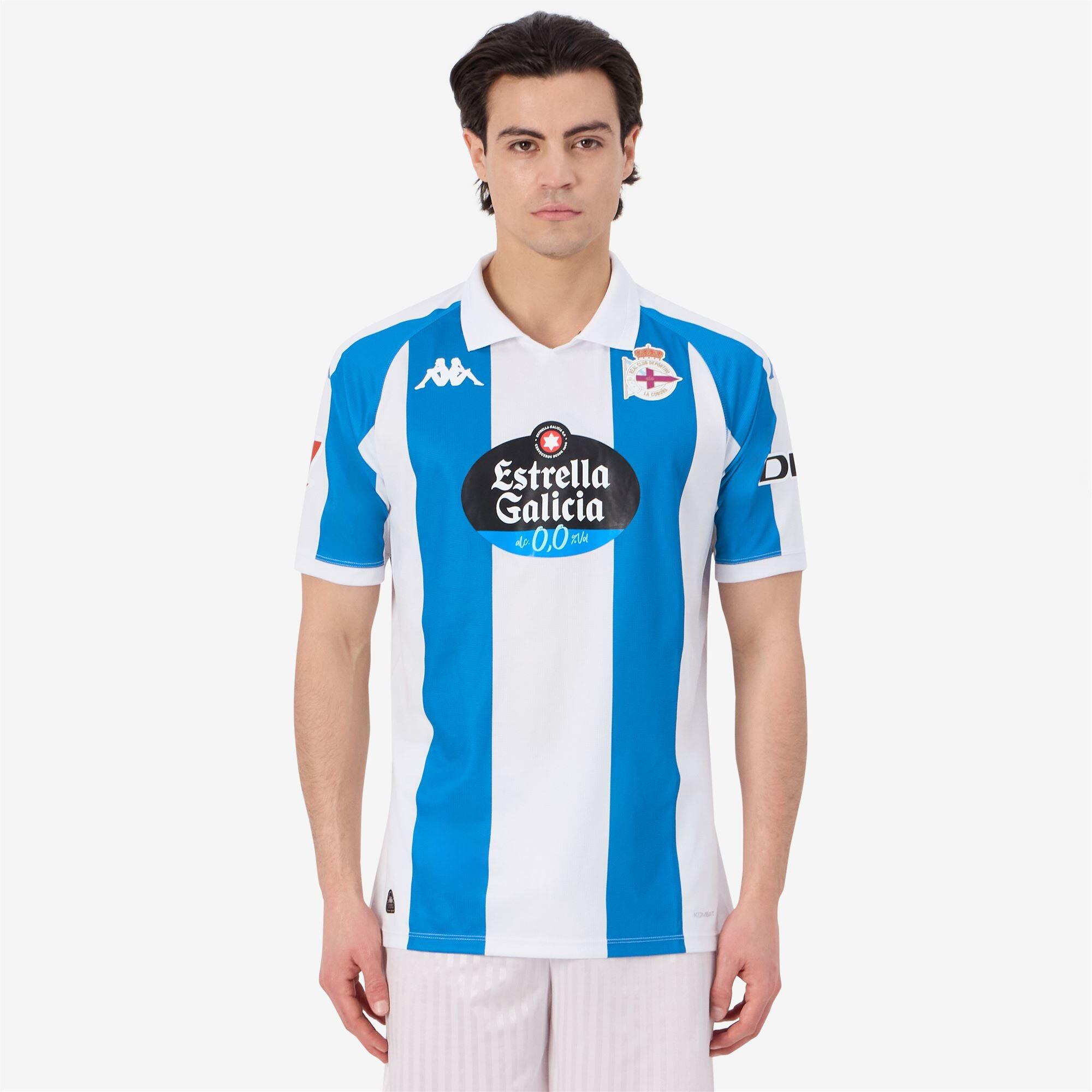 T-shirt da uomo in poliestere riciclato blu da calcio 4/7