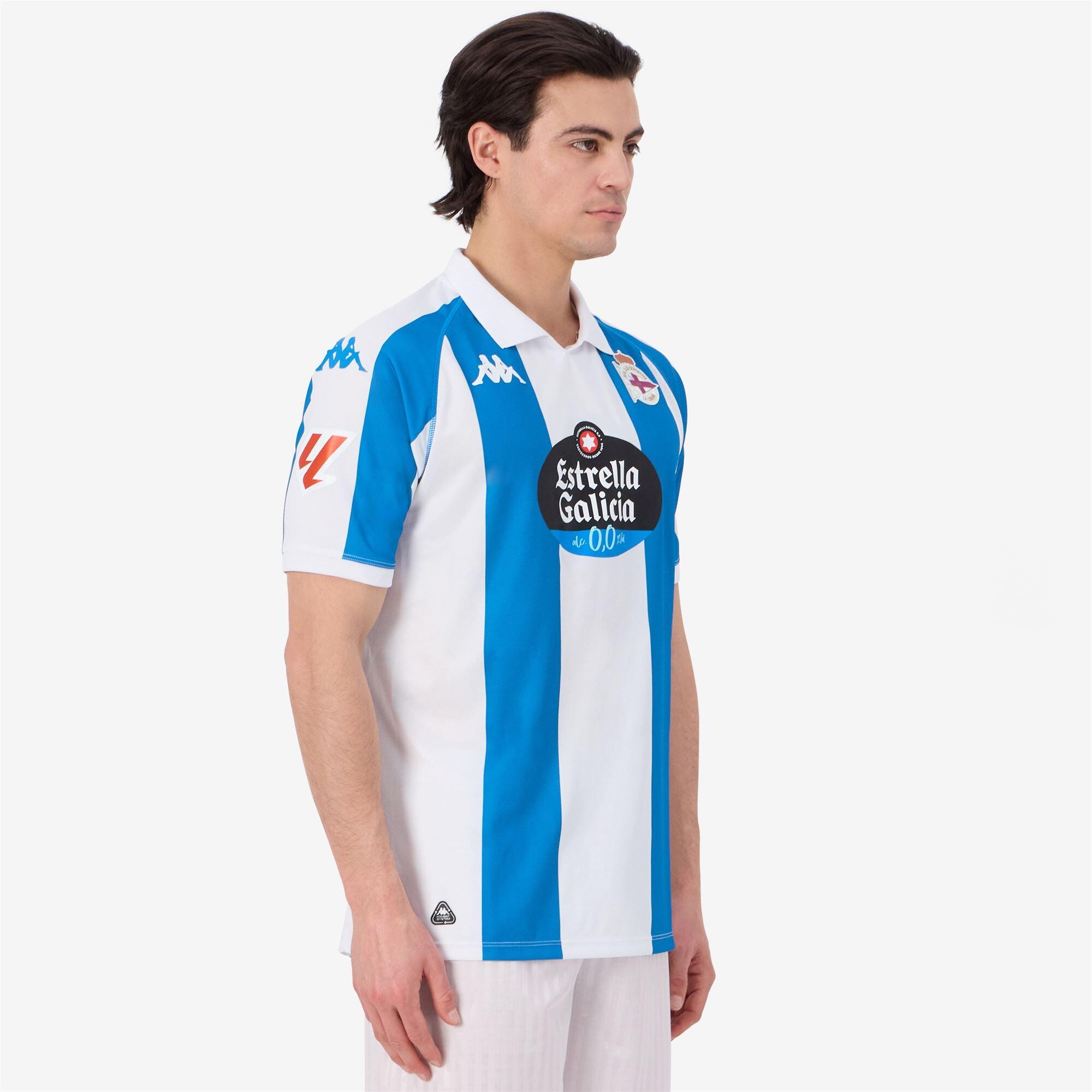 T-shirt da uomo in poliestere riciclato blu da calcio 5/7