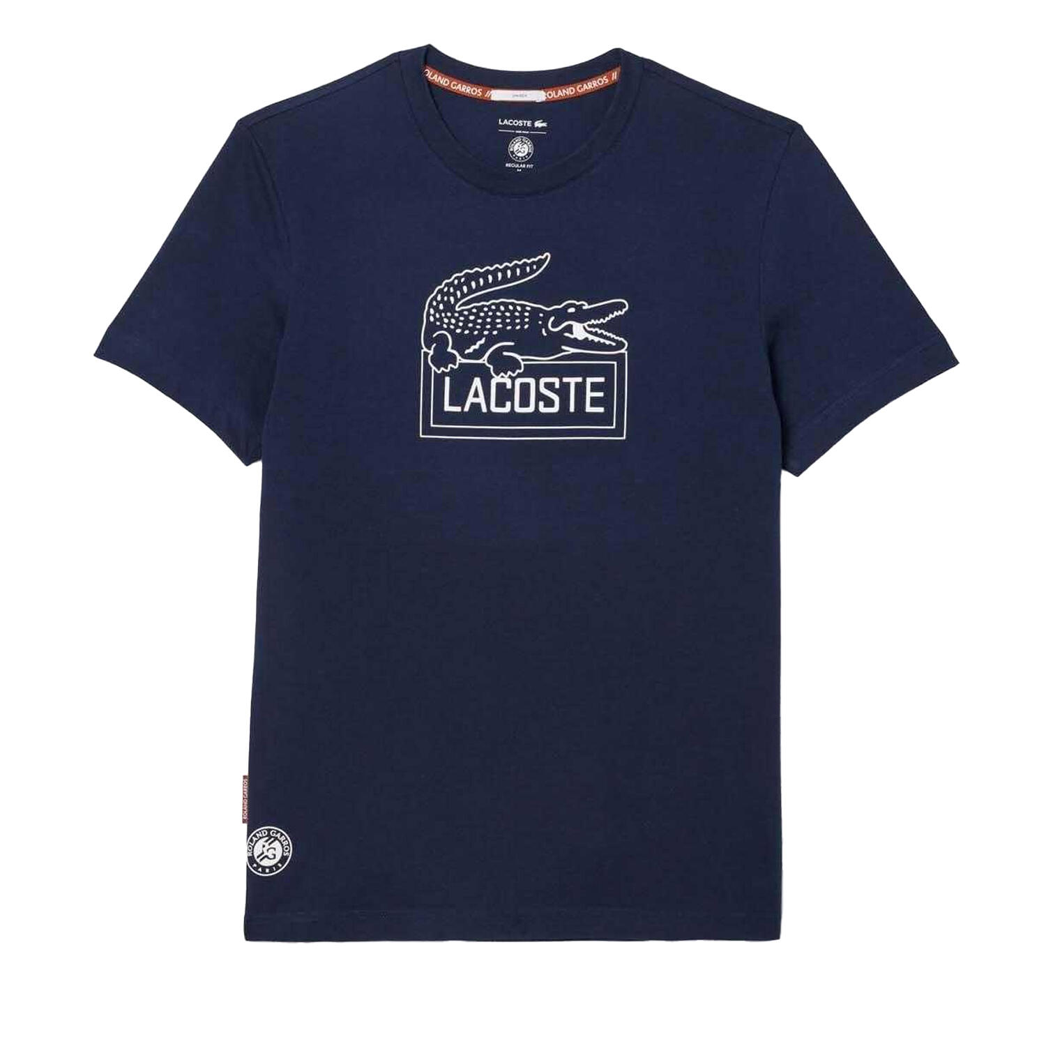 LACOSTE T-shirt Roland-Garros Lacoste Uomo Blu in jersey traspirante