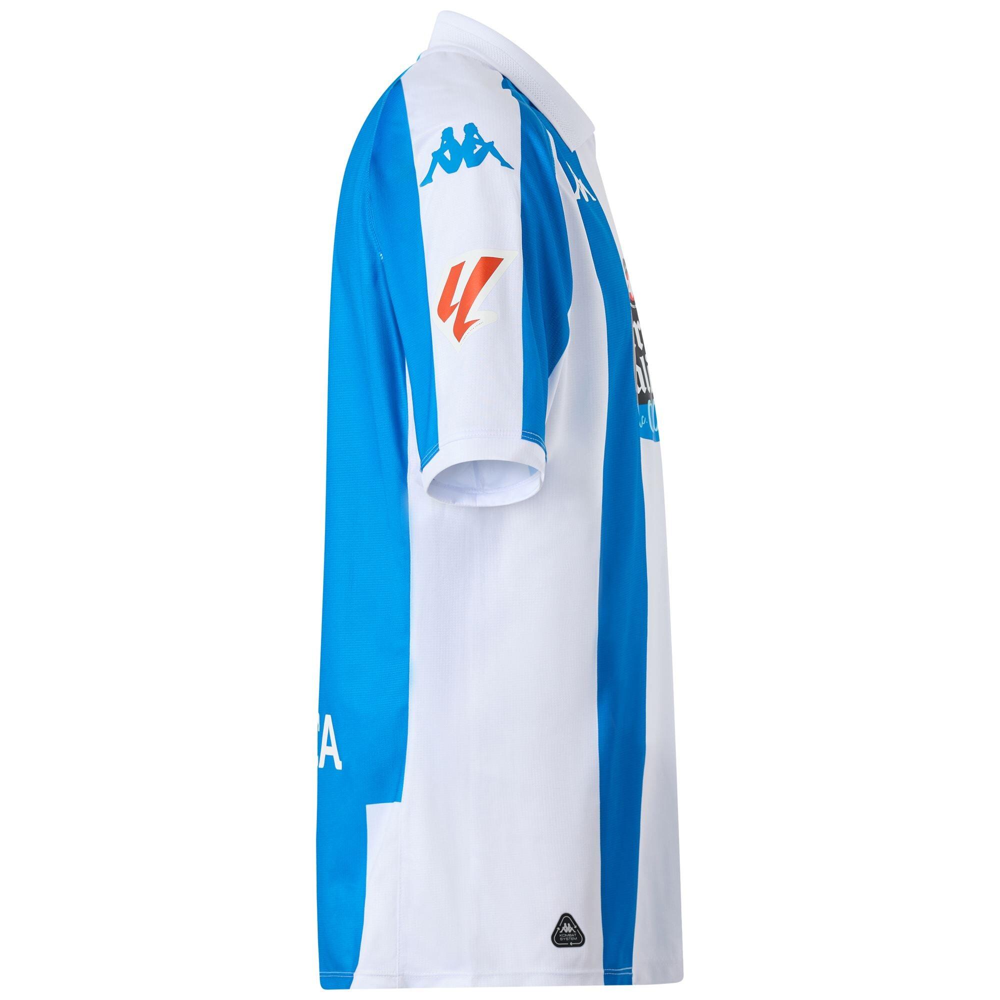 T-shirt da uomo in poliestere riciclato blu da calcio 2/7