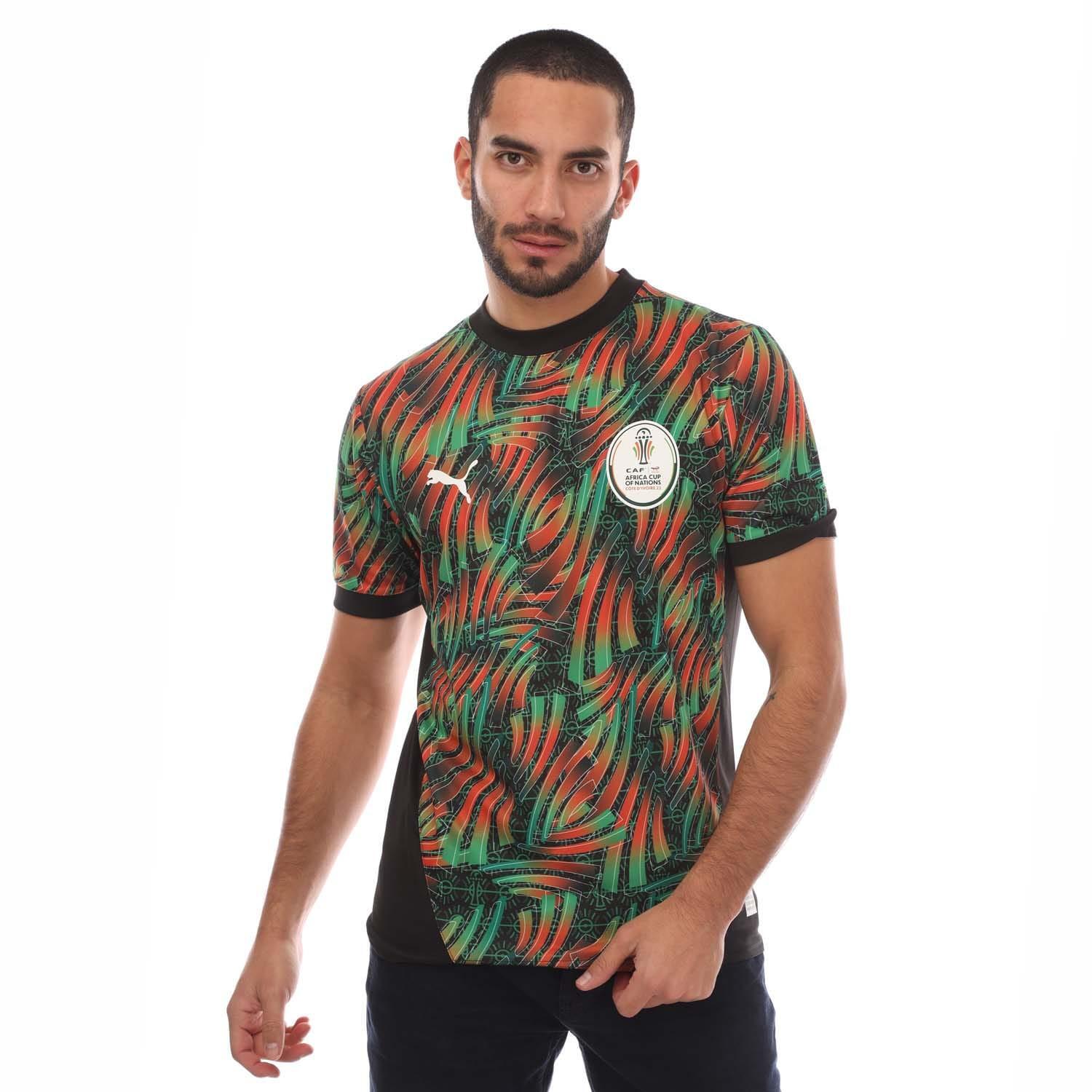 PUMA Mens AFCON Tournament AllOver Print TShirt (Multicoloured)