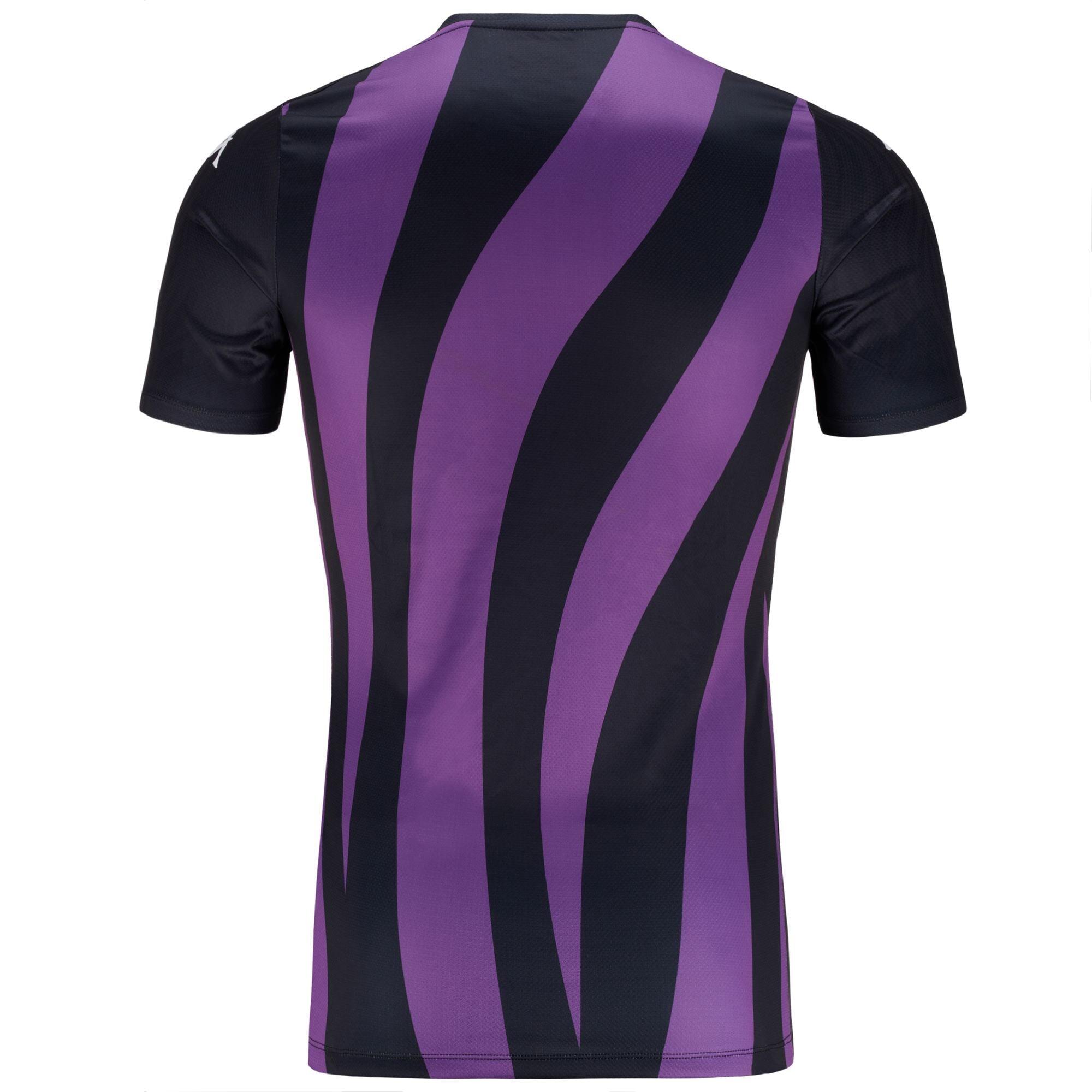 Camiseta de fútbol hombre poliéster reciclado negro 3/6