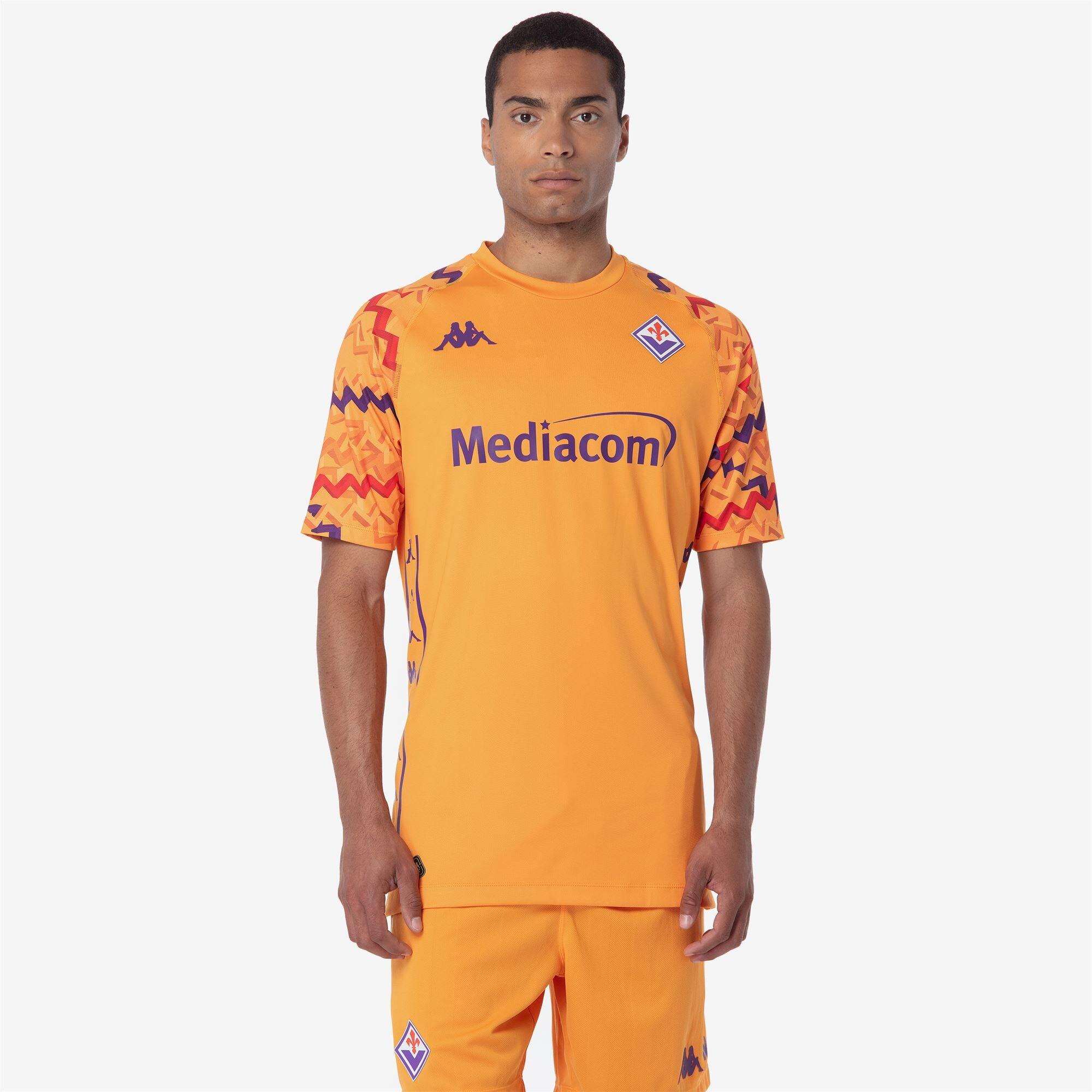 T-Shirt ACF Fiorentina da Uomo in Poliestere riciclato Arancione 5/7