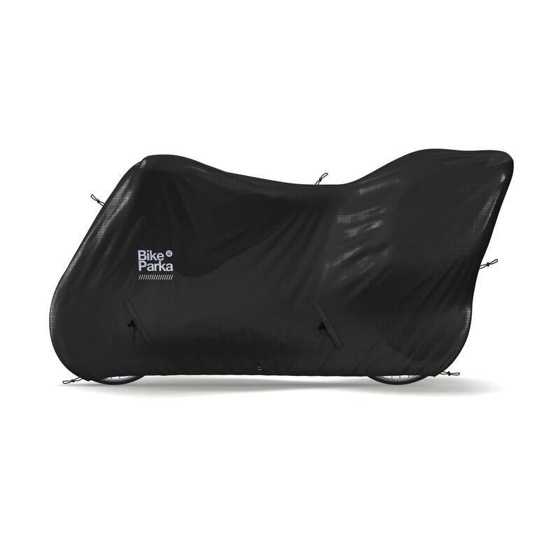 BikeParka, Housse de protection Vélo Longtail Noir avec siège Bébé                   2 modèles disponibles 12400€    BIKEPARKA BikeParka, Housse de protection Vélo Longtail Noir avec siège BébéVendu exclusivement en ligne   