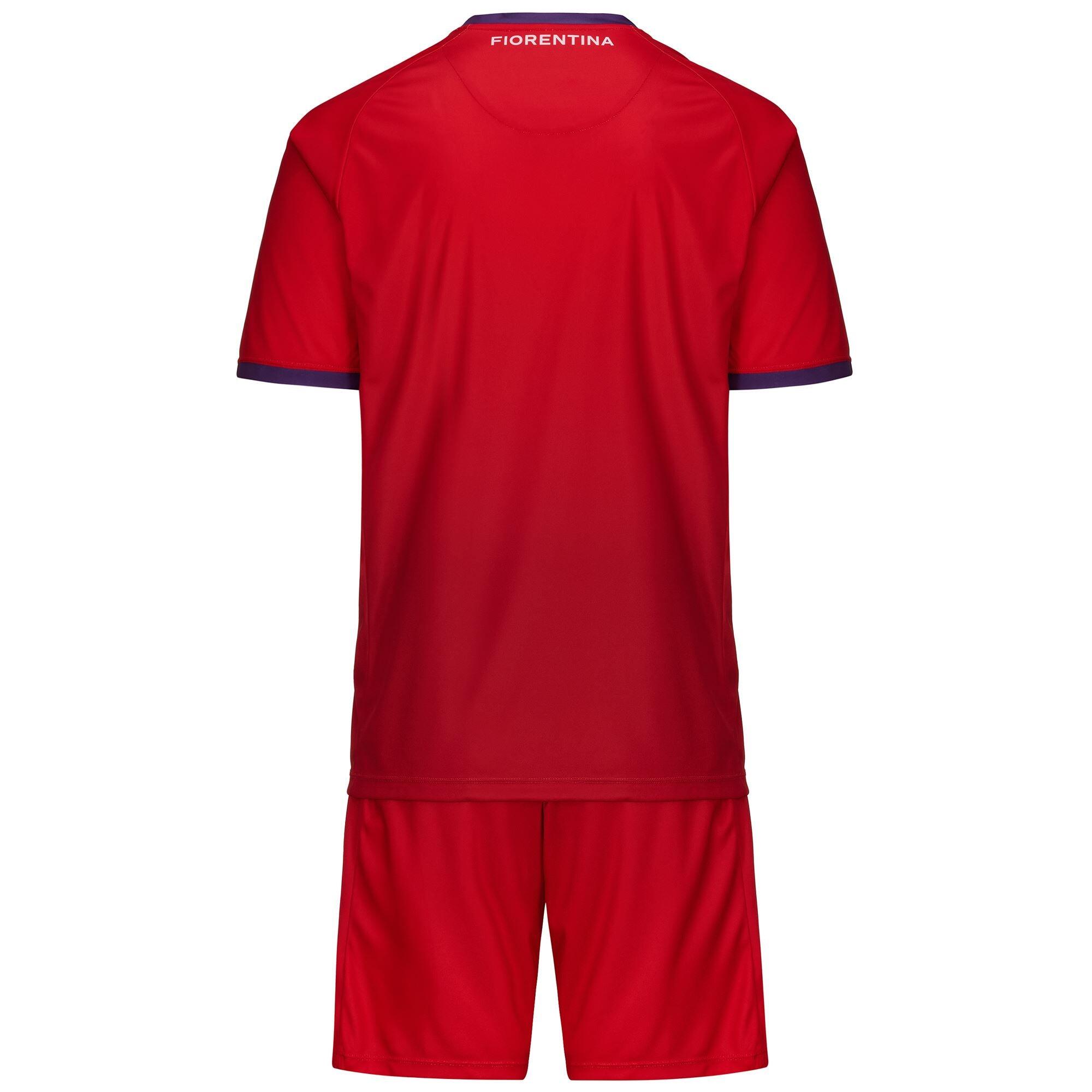 Completo T-Shirt Pantaloncino ACF Fiorentina da Bambino in Poliestere Rosso 3/5