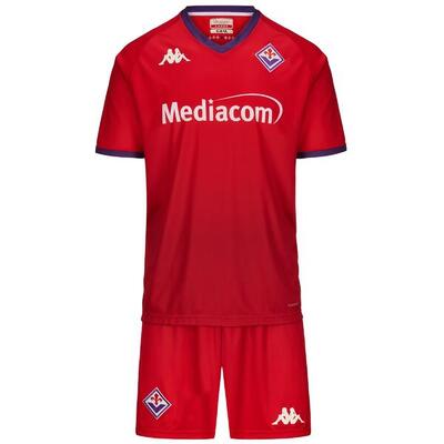 Completo T-Shirt Pantaloncino ACF Fiorentina da Bambino in Poliestere Rosso