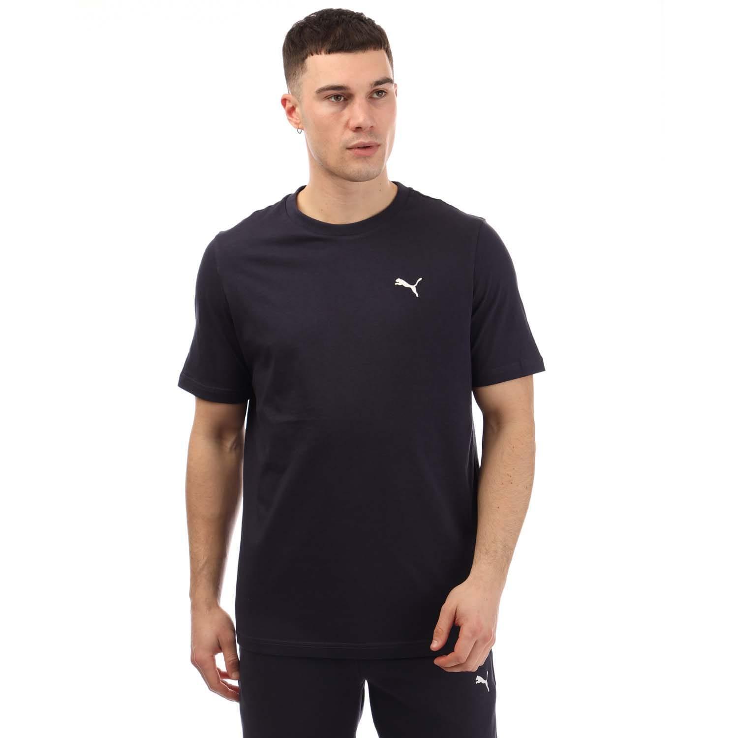 PUMA Mens Small Logo TShirt (Navy)