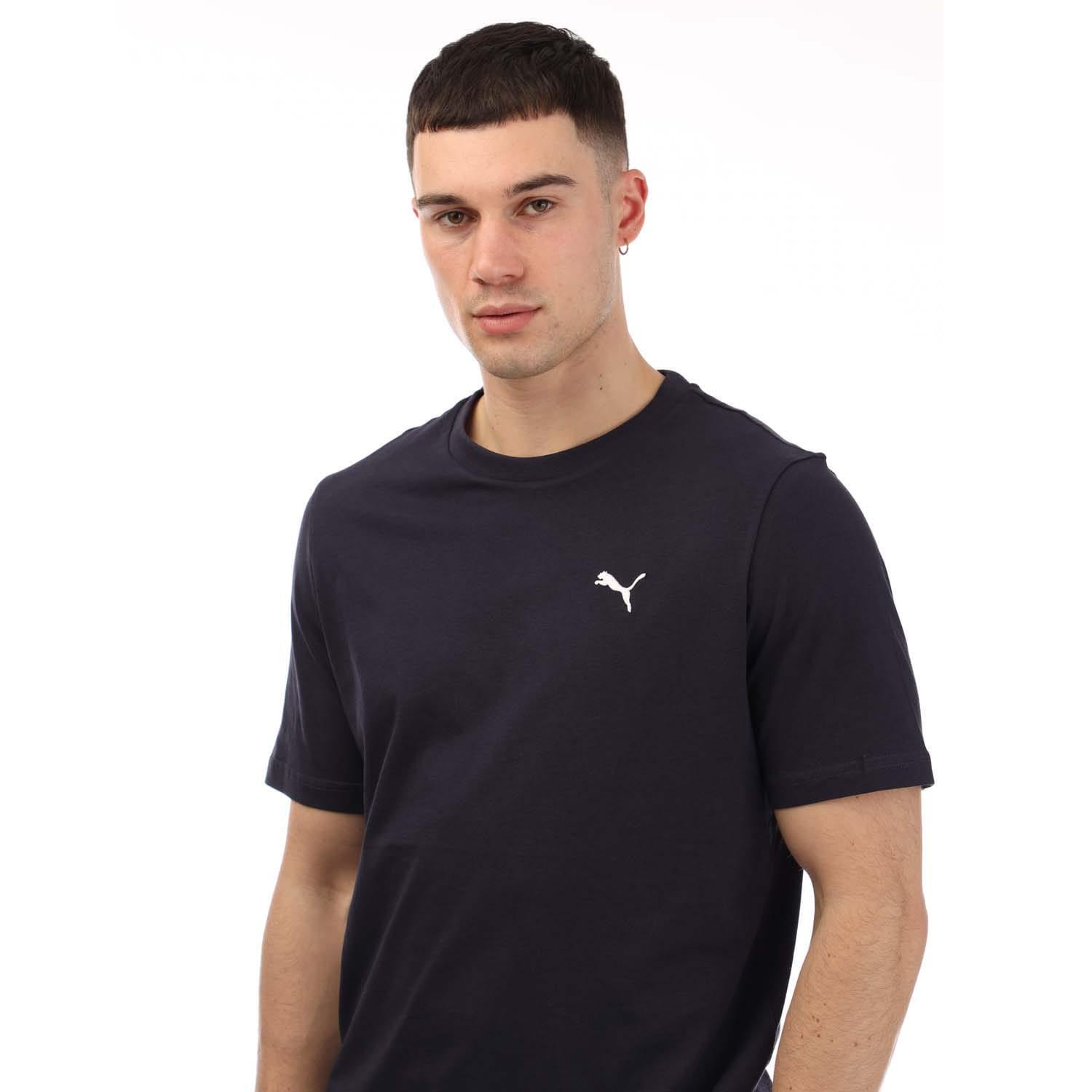 Heren Puma Ess Small Logo Tee Blauw 2xl 3/5